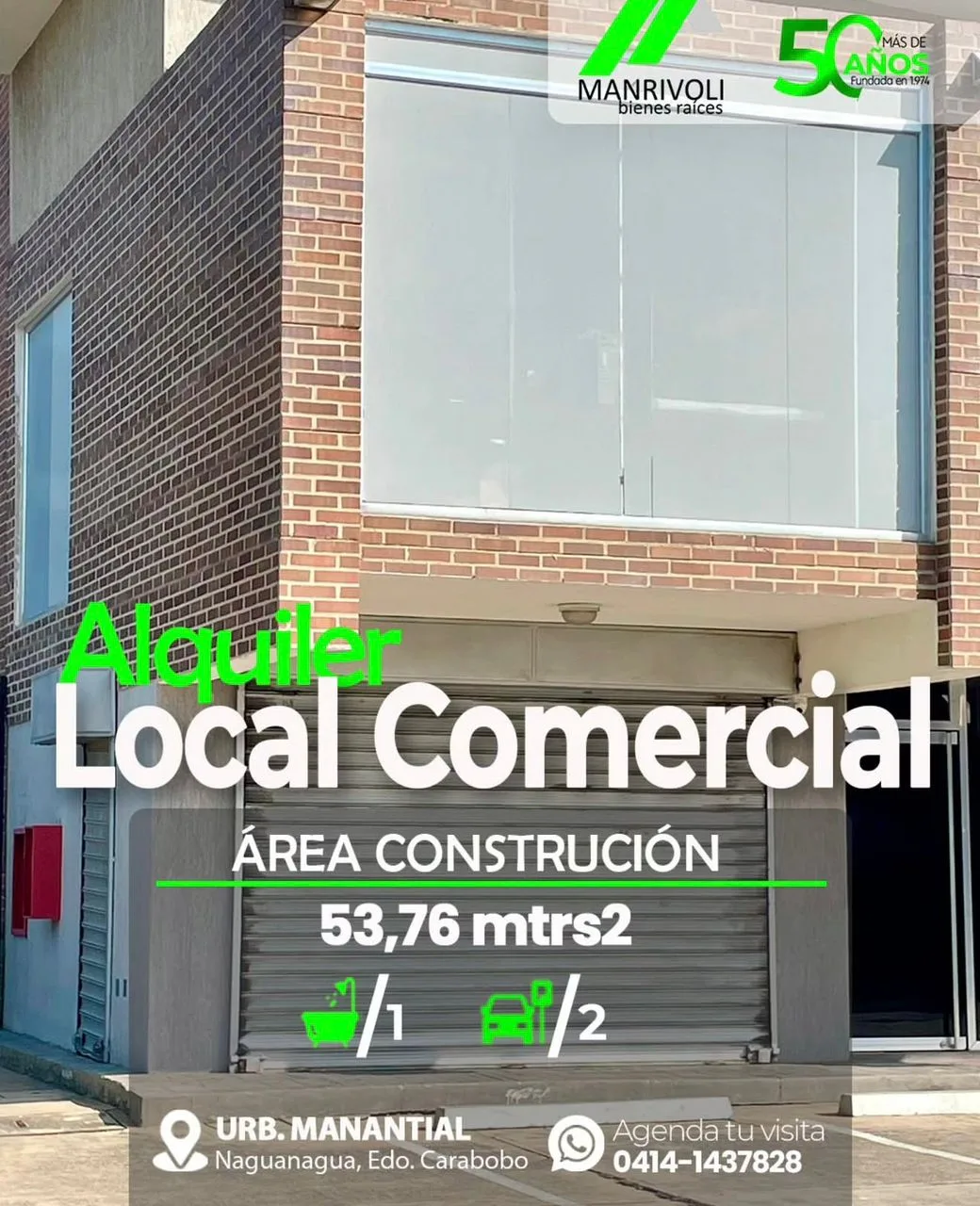 Local en Alquiler en Centro Comercial Manantial, URB. MANANTIAL, Naguanagua, Edo. Carabobo — 1 hab 54m² — USD 600