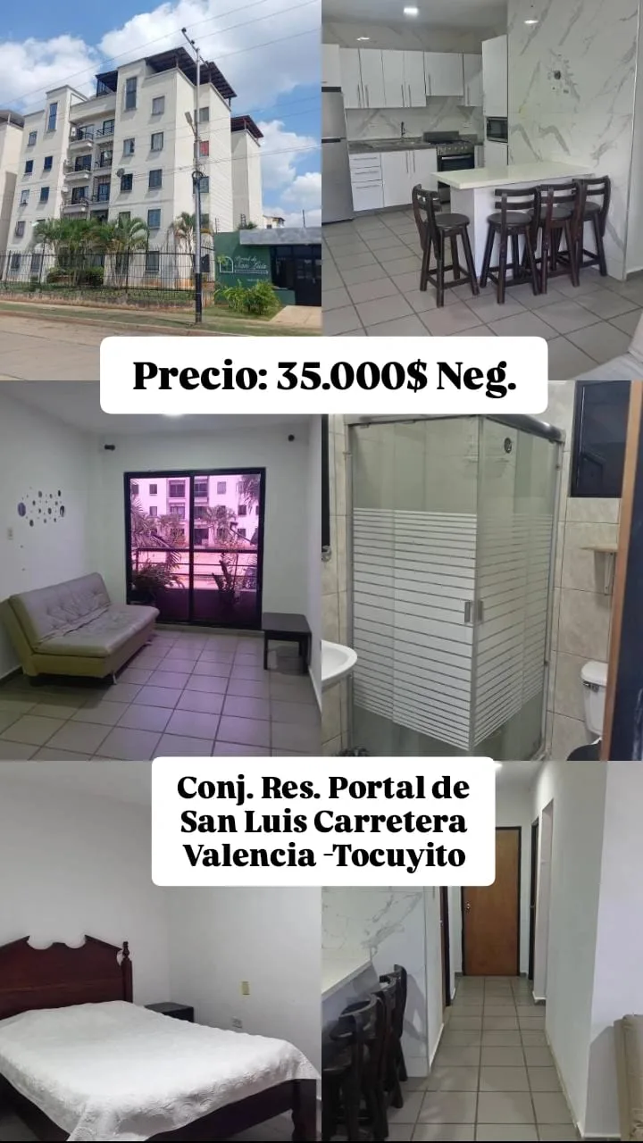 Apartamento en Venta en Conjunto Residencial Portal De San Luis, Valencia, Carretera La Florida - Tocuyito — 3 hab 68m² — Precio a consultar