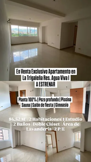 Apartamento en Urb. La Trigaleña, Res. Agua Viva I