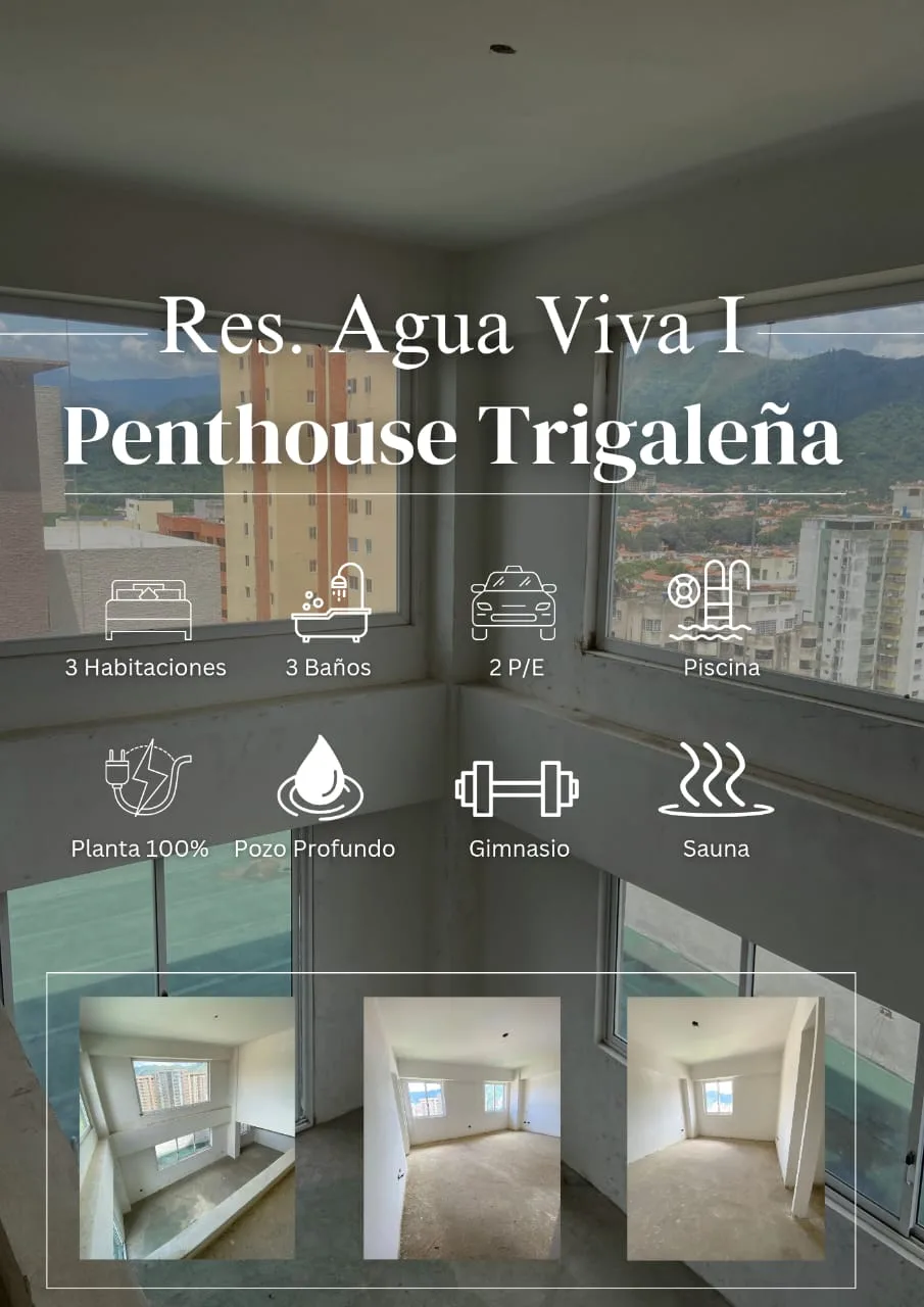 Apartamento en Venta en La Trigaleña, Res. Agua Viva I — 4 hab 424m² — USD 300,000