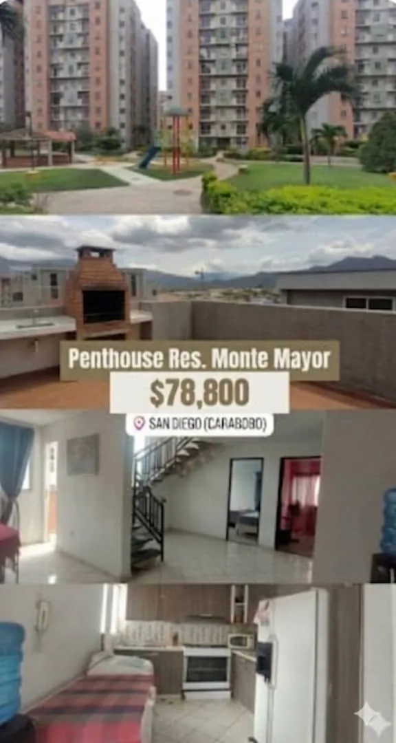 Penthouse en Venta en San Diego, Edo. Carabobo — 3 hab 168m² — USD 78,800