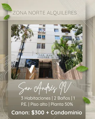 Apartamento en Res. San Andrés IV. El Bosque
