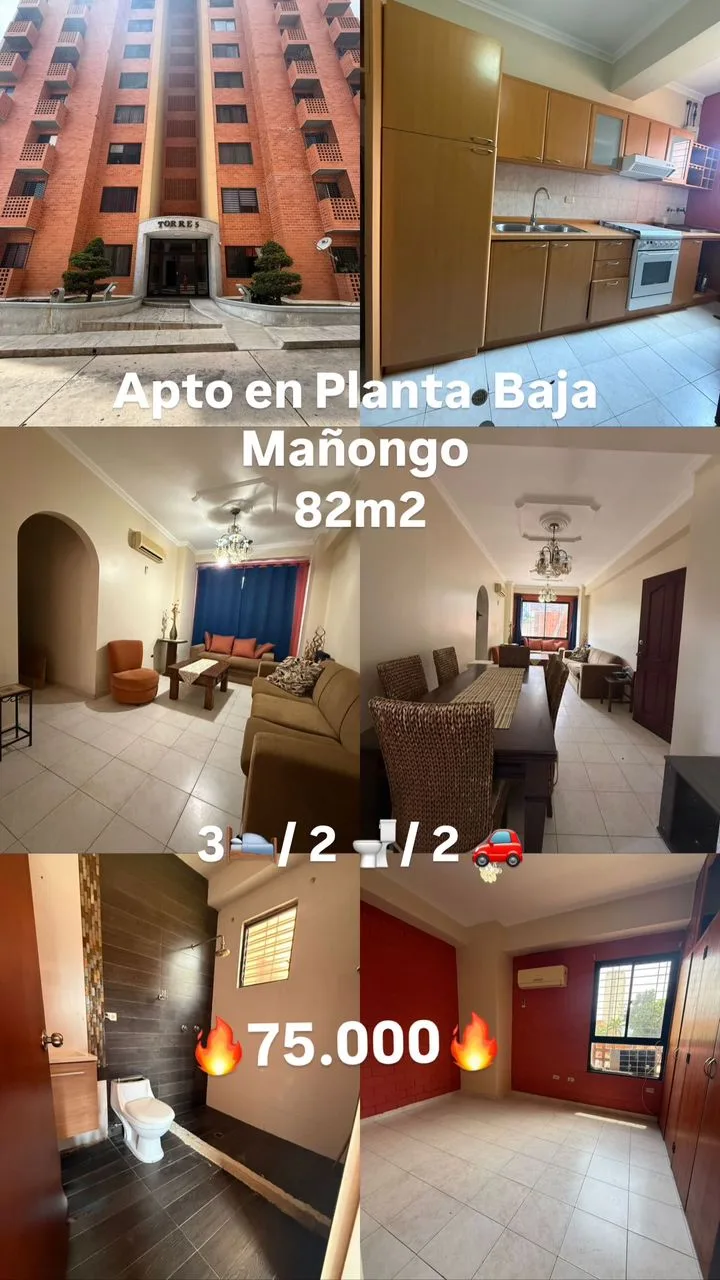 Apartamento en Venta en Mañongo — 3 hab 82m² — USD 75,000