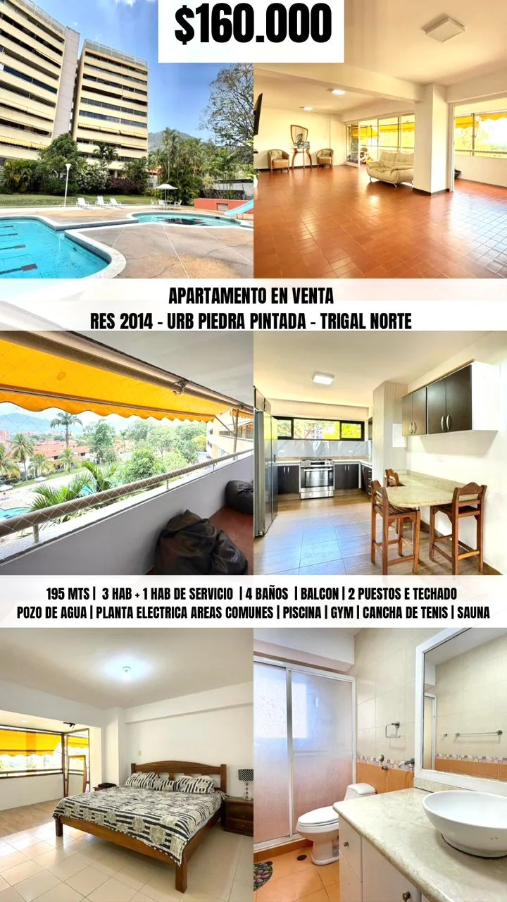 Apartamento en Venta en Trigal norte — 3 hab 195m² — USD 160,000