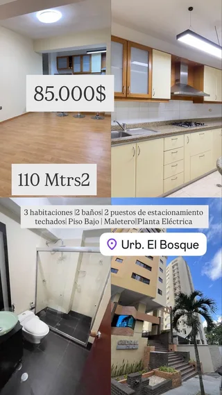 Apartamento en Urb El Bosque, Res Cedral plaza