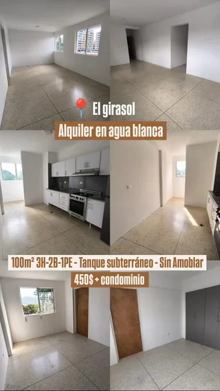 Apartamento en Conjunto residencial el girasol, agua blanca