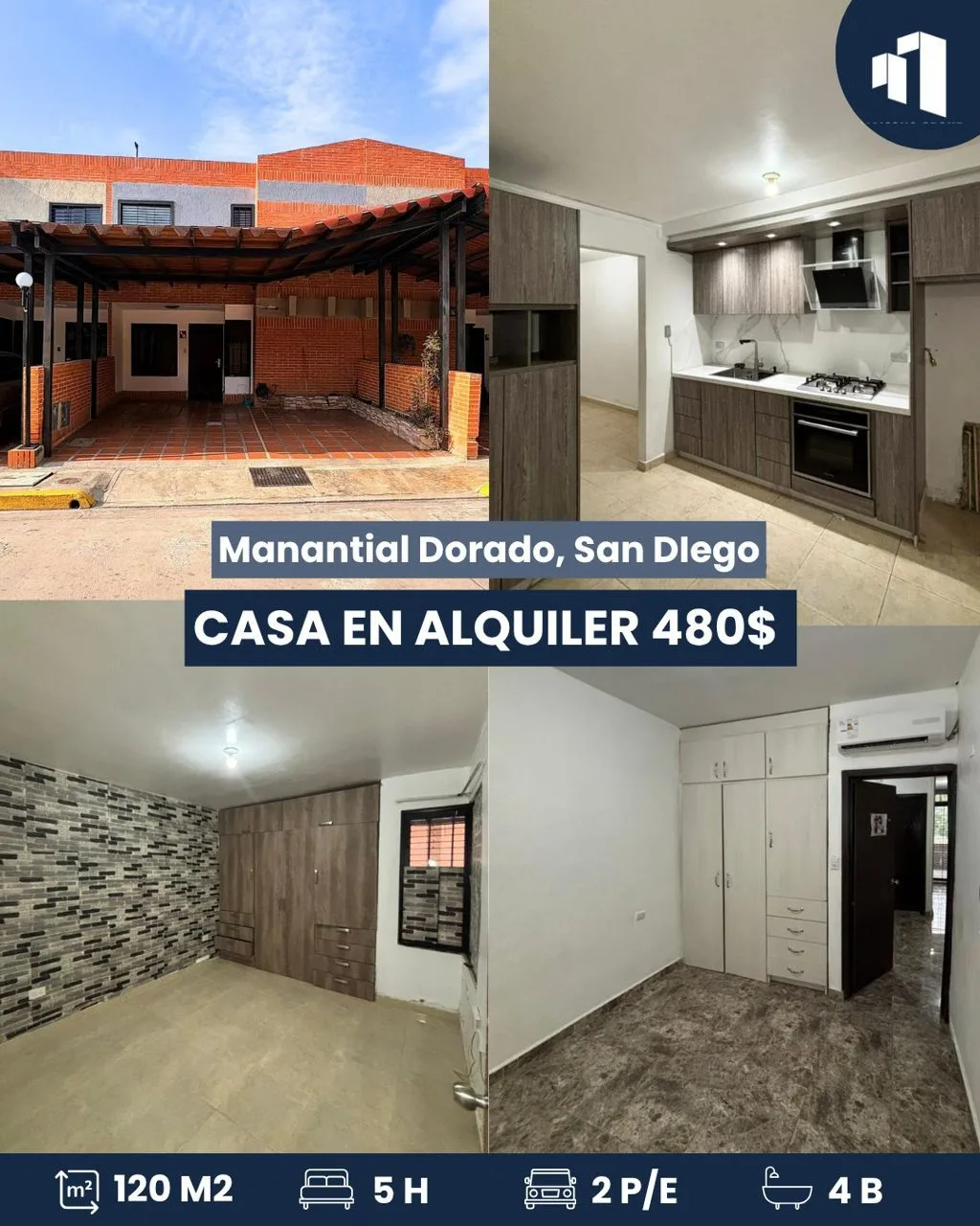 Casa en Alquiler en San Diego, Carabobo — 5 hab — USD 480