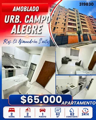 Apartamento en Urb. Campo Alegre, Res. El Almendrón Suite