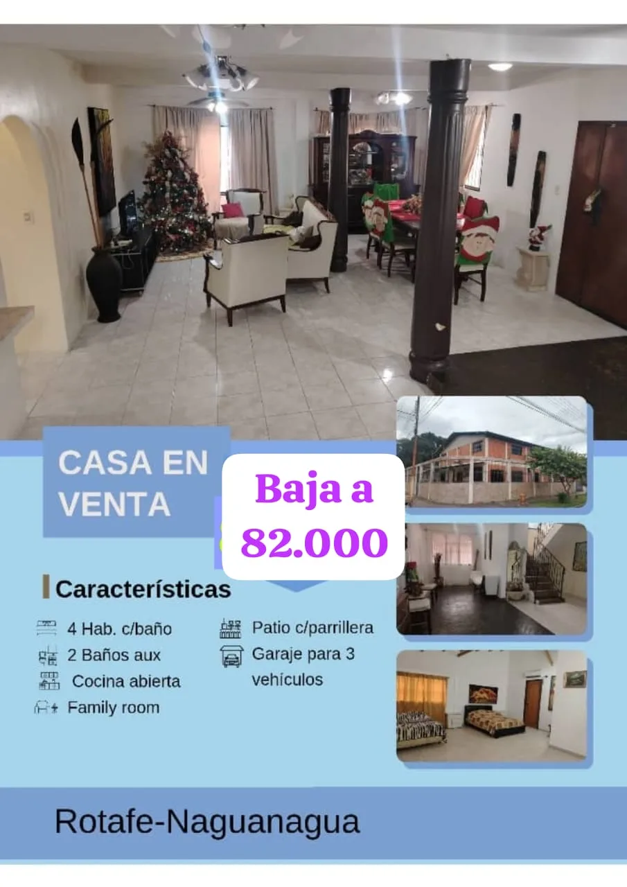 Casa en Venta en Rotafe - Naguanagua (sector la Campiña) — 5 hab 320m² — USD 82,000