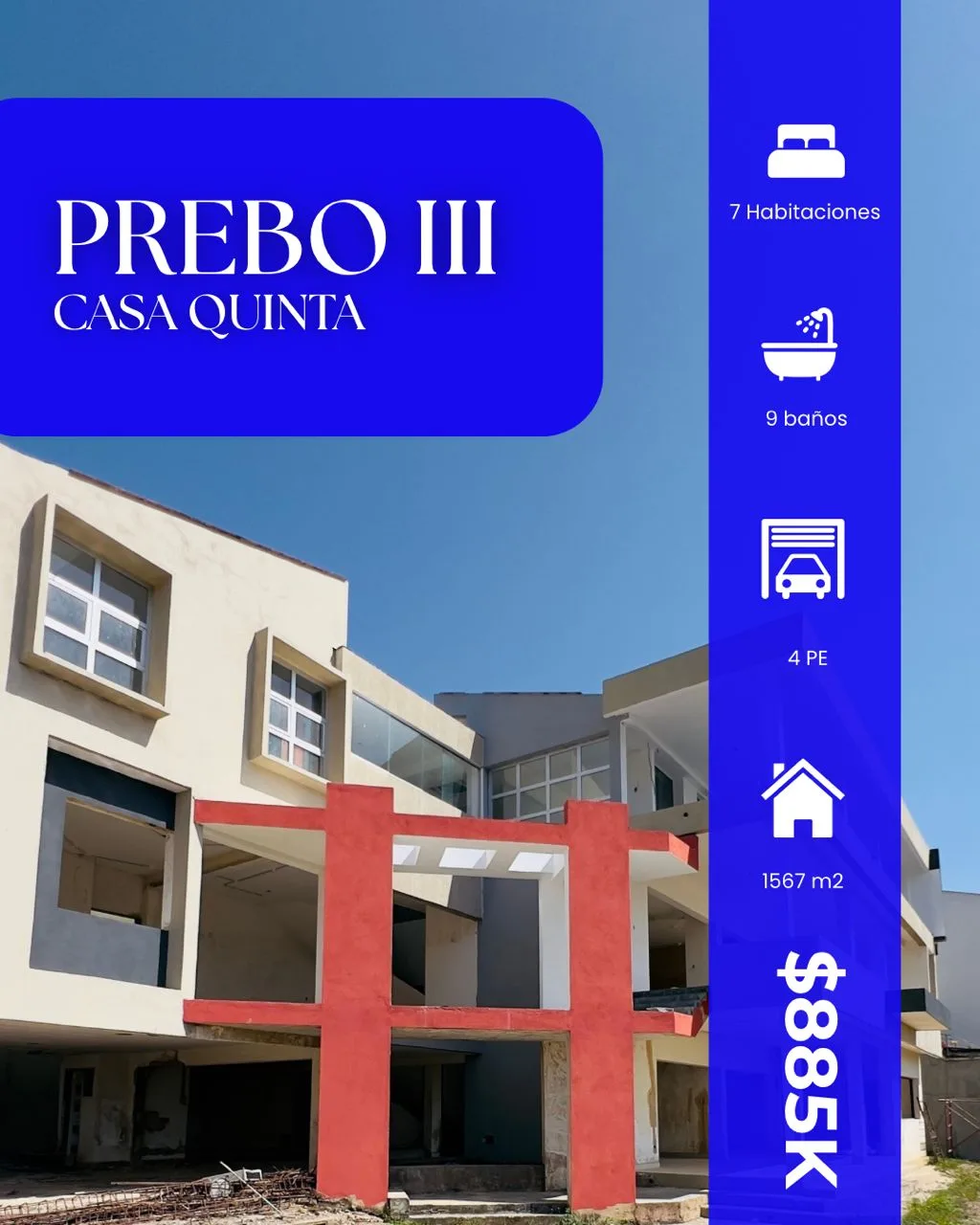 Casa en Venta en Urbanización Prebo III, Municipio Valencia — 7 hab 1567m² — USD 885,000