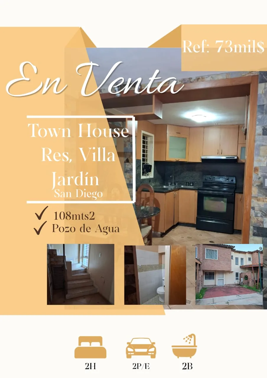 Townhouse en Venta en Urb. Villa Jardin — 3 hab 108m² — USD 73,000