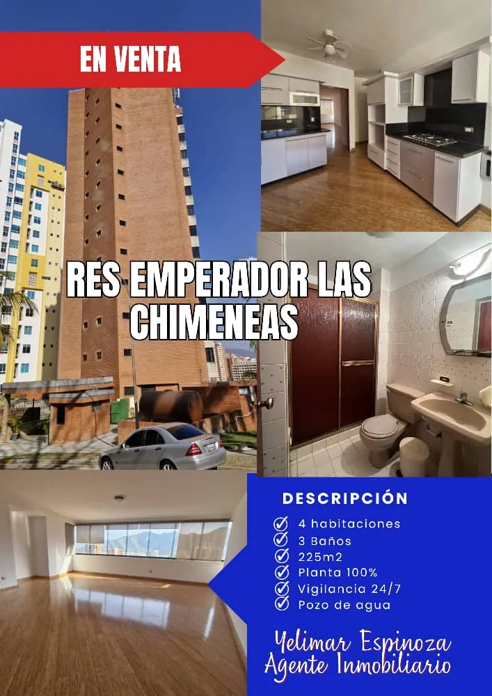 Apartamento en Venta en Urbanizacion las Chimeneas, Residencias Emperador — 4 hab 225m² — USD 220,000