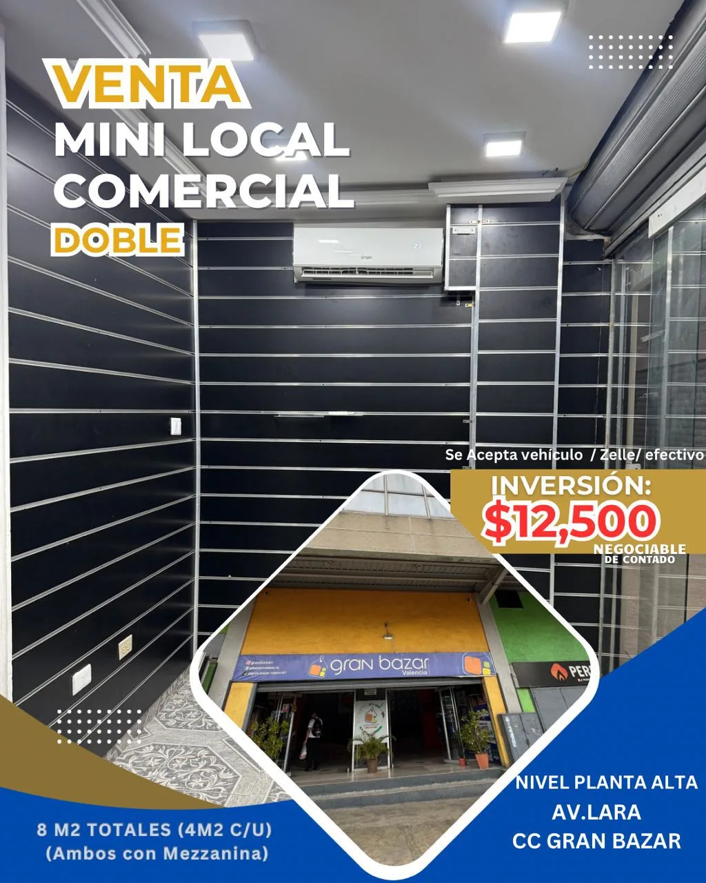 Local en Venta en C.C. Gran Bazar 8m² — USD 12,500