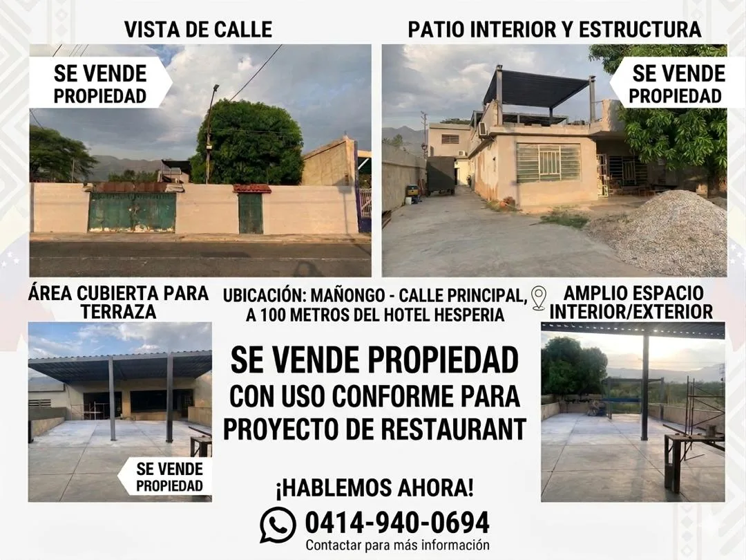 Local en Venta en Calle Principal de Mañongo 720m² — USD 300,000