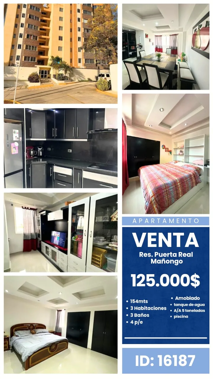 Apartamento en Venta en MAÑONGO PUERTA REAL — 3 hab — USD 125,000