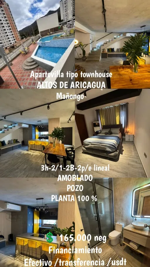 Apartamento en Venta en Altos de Aricagua, Mañongo — 3 hab 110m² — USD 165,000
