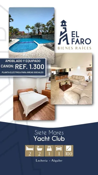 Apartamento en Siete Mares Yacht Club