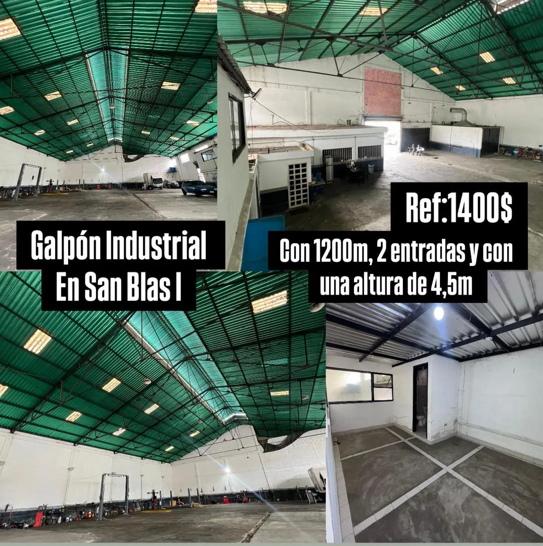 Local en Alquiler en San Blas I, Valencia 1200m² — USD 1,400