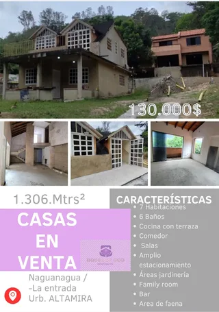 Casa en Naguanagua, sector la entrada, urbanización Altamira