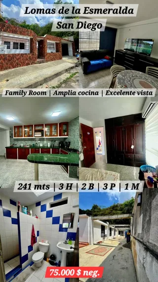 Casa en Urb La Esmeralda, Lomas de la Esmeralda, San Diego - Carabobo