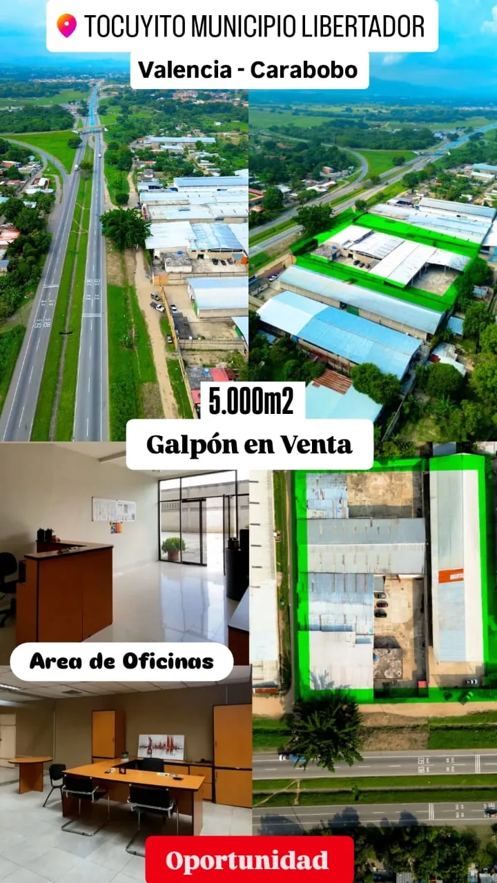 Galpón en Venta en Autopista Valencia Campo Carabobo, Parroquia Tocuyito, Municipio Libertador, Valencia - Carabobo 2500m² — USD 500,000