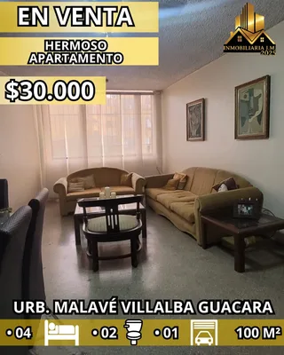 Apartamento en Urb. A Malavé Villalba Guacara