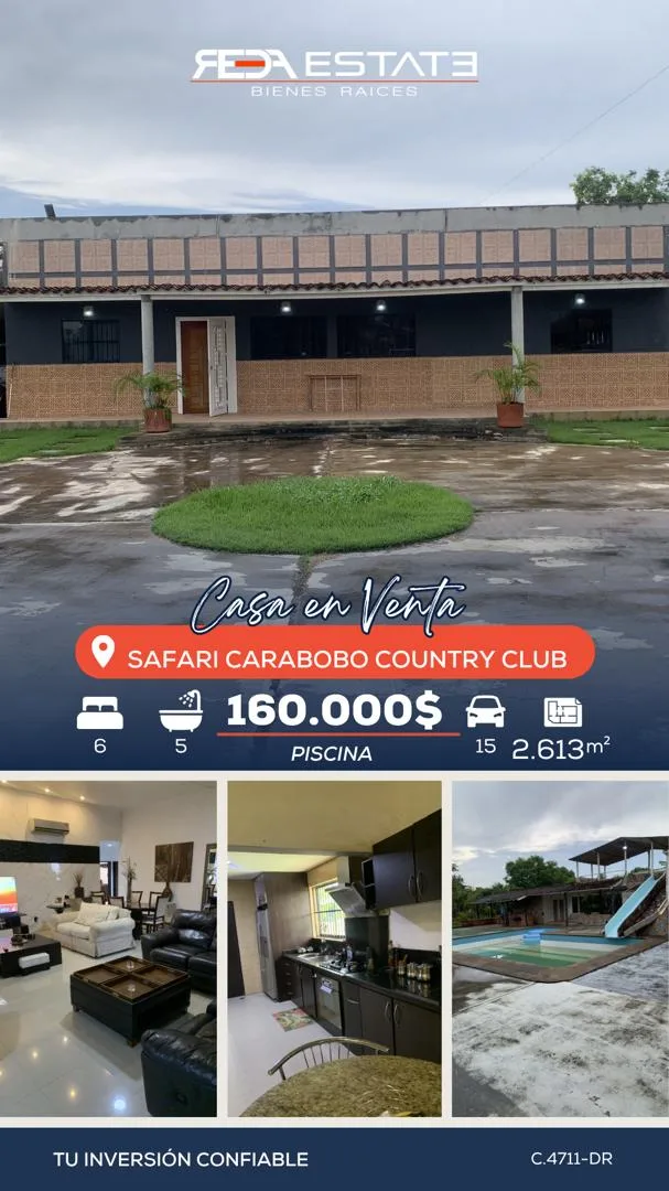 Casa en Venta en Safari Elefante — 6 hab 1200m² — USD 160,000