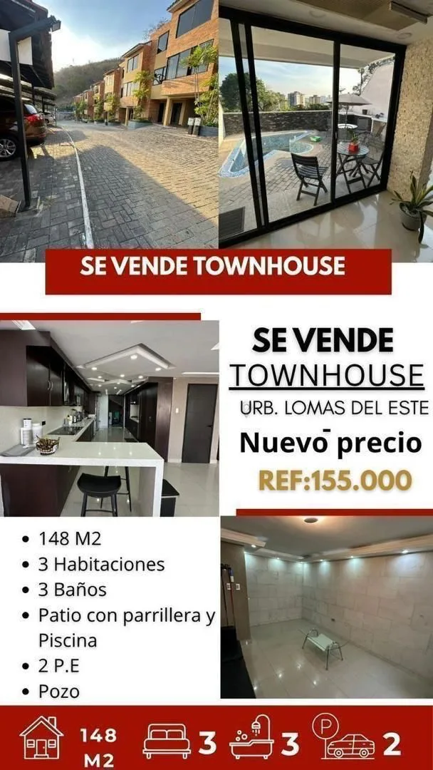 Townhouse en Venta en Lomas Alto, Lomas del Este — 3 hab 148m² — USD 155,000