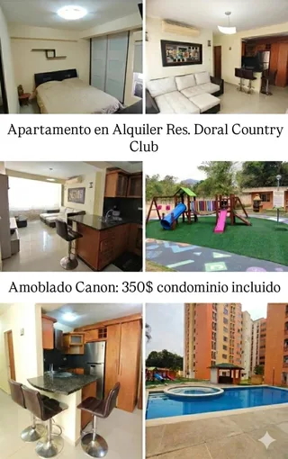Apartamento en Res. Doral Country Club - el Rincón