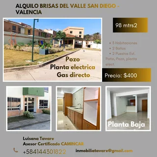 Apartamento en Brisas del Valle, San Diego - Valencia