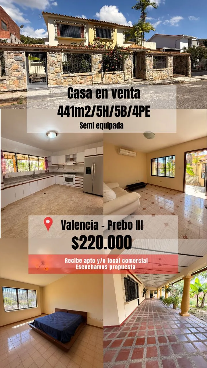 Casa en Venta en Urb. Prebo III — 5 hab 441m² — USD 220,000
