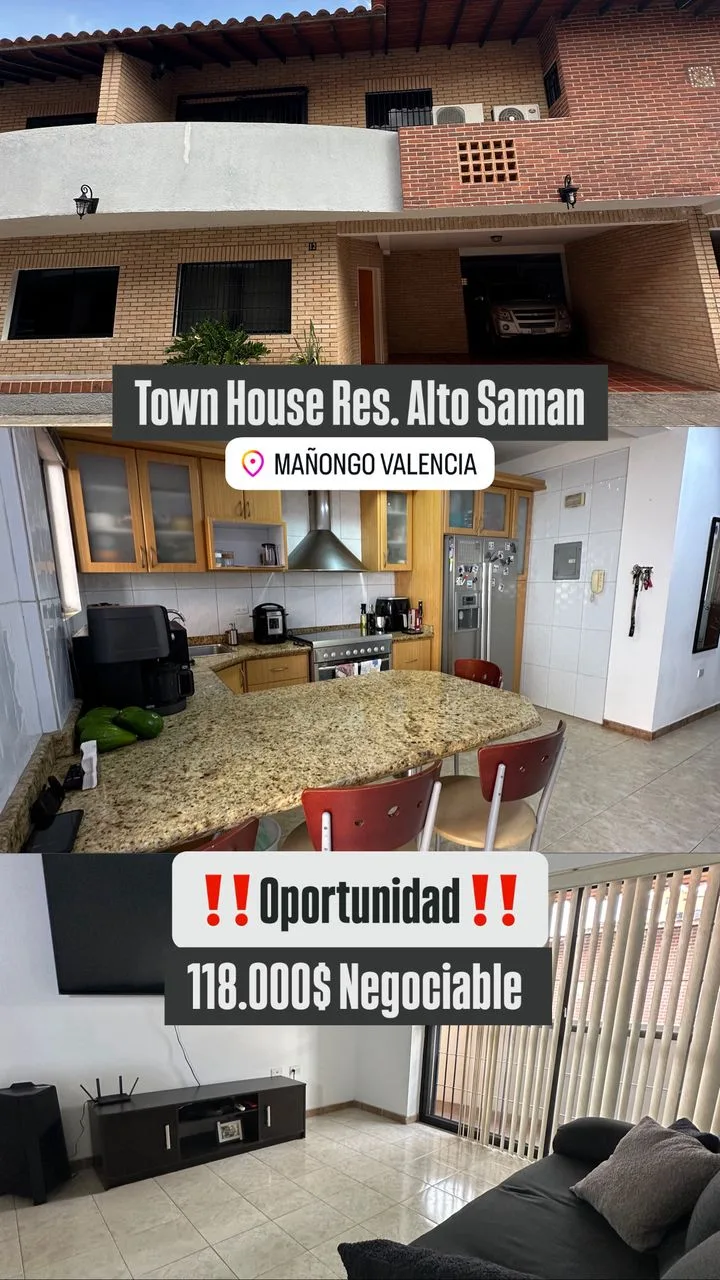 Townhouse en Venta en Mañongo — 3 hab 180m² — USD 118,000