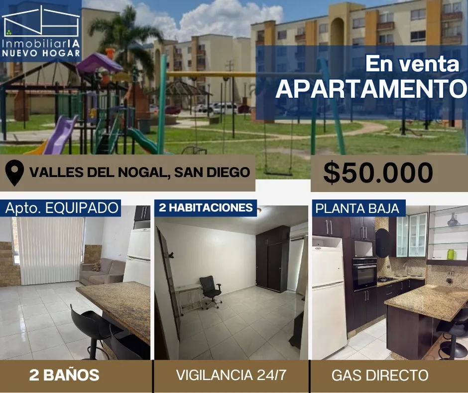Apartamento en Venta en Valles del Nogal — 2 hab — USD 50,000