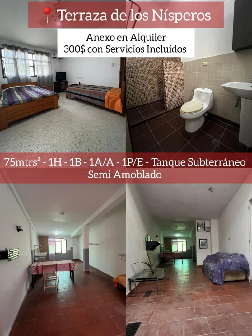 Apartamento en Alquiler en Terraza de los Nísperos 75m² — USD 300