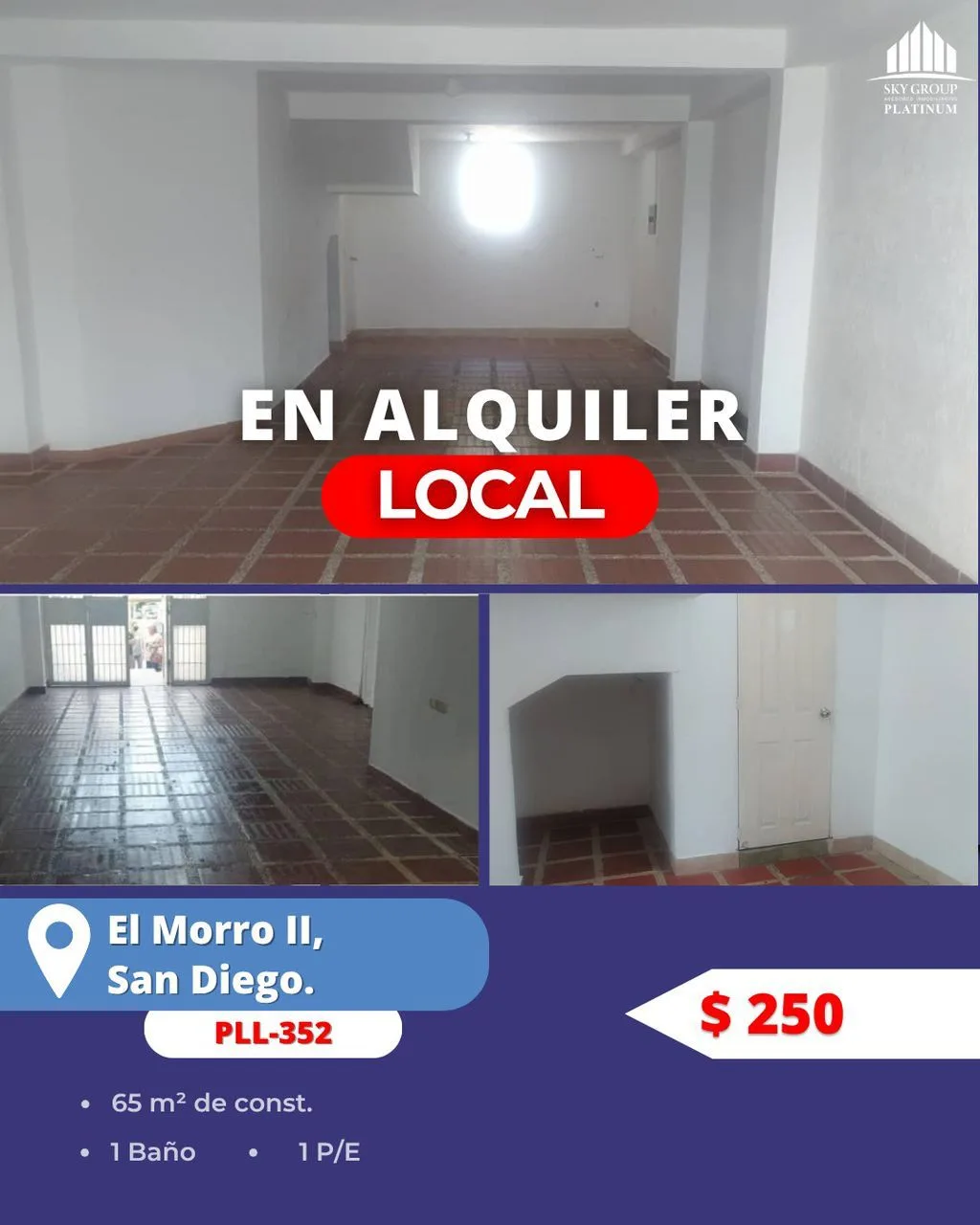 Local en Alquiler en Urb Morro II 65m² — USD 250