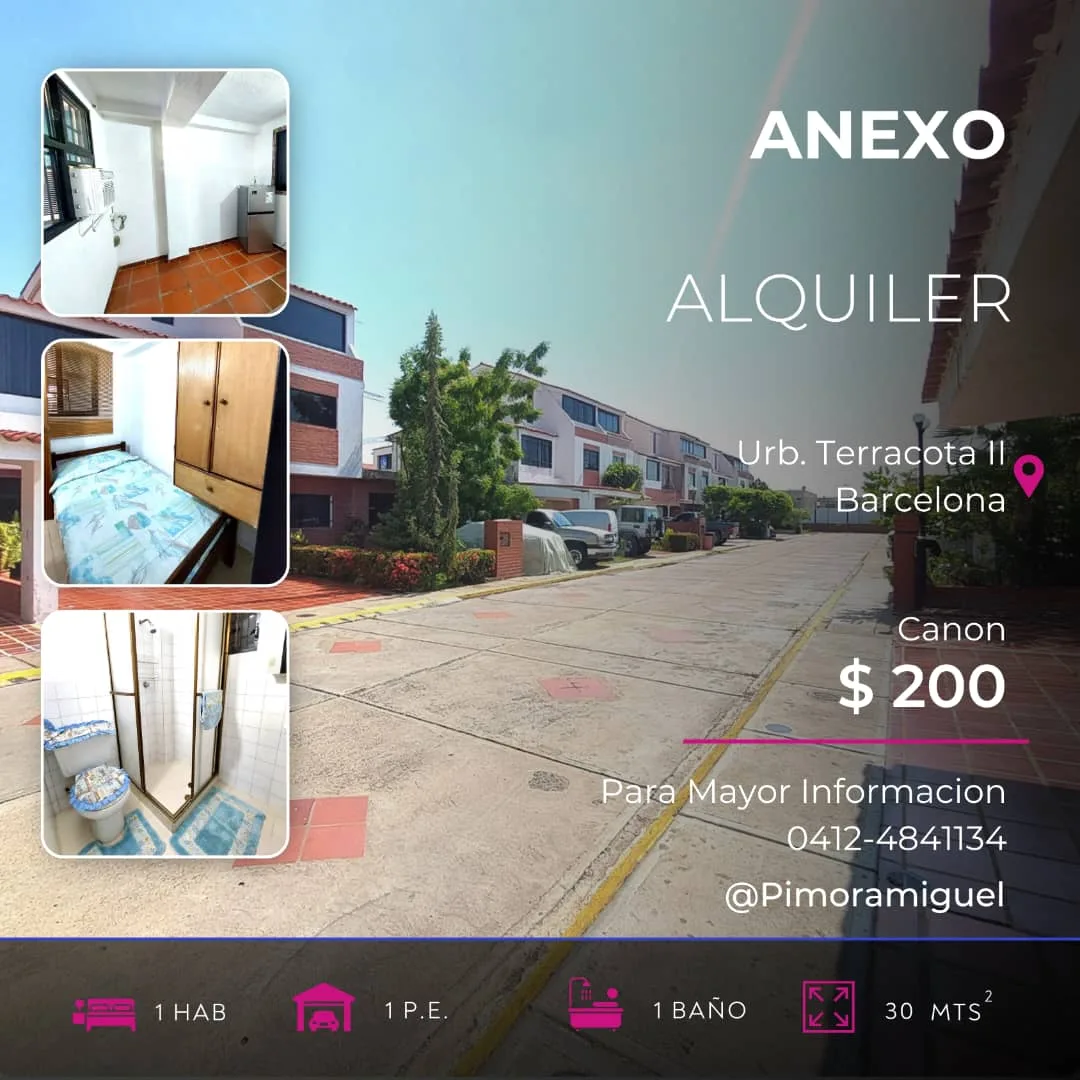 Apartamento en Alquiler en VILLAS TERRACOTA II — 1 hab 30m² — USD 200