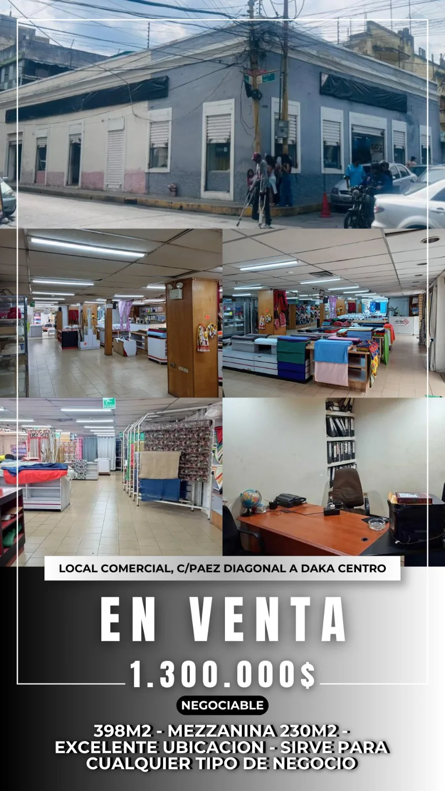 Local en Venta en Centro de Valencia 398m² — USD 1,300,000