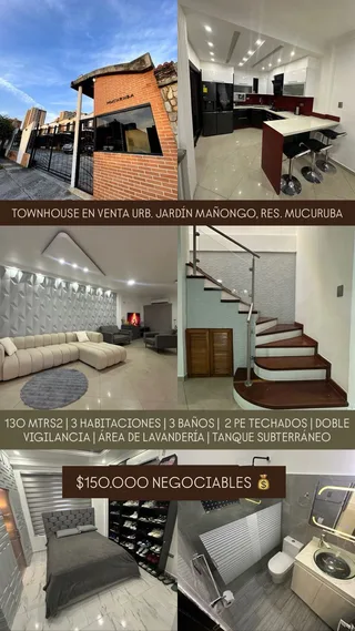 Townhouse en Res Mucuruba, Urb Jardín Mañongo Naguanagua