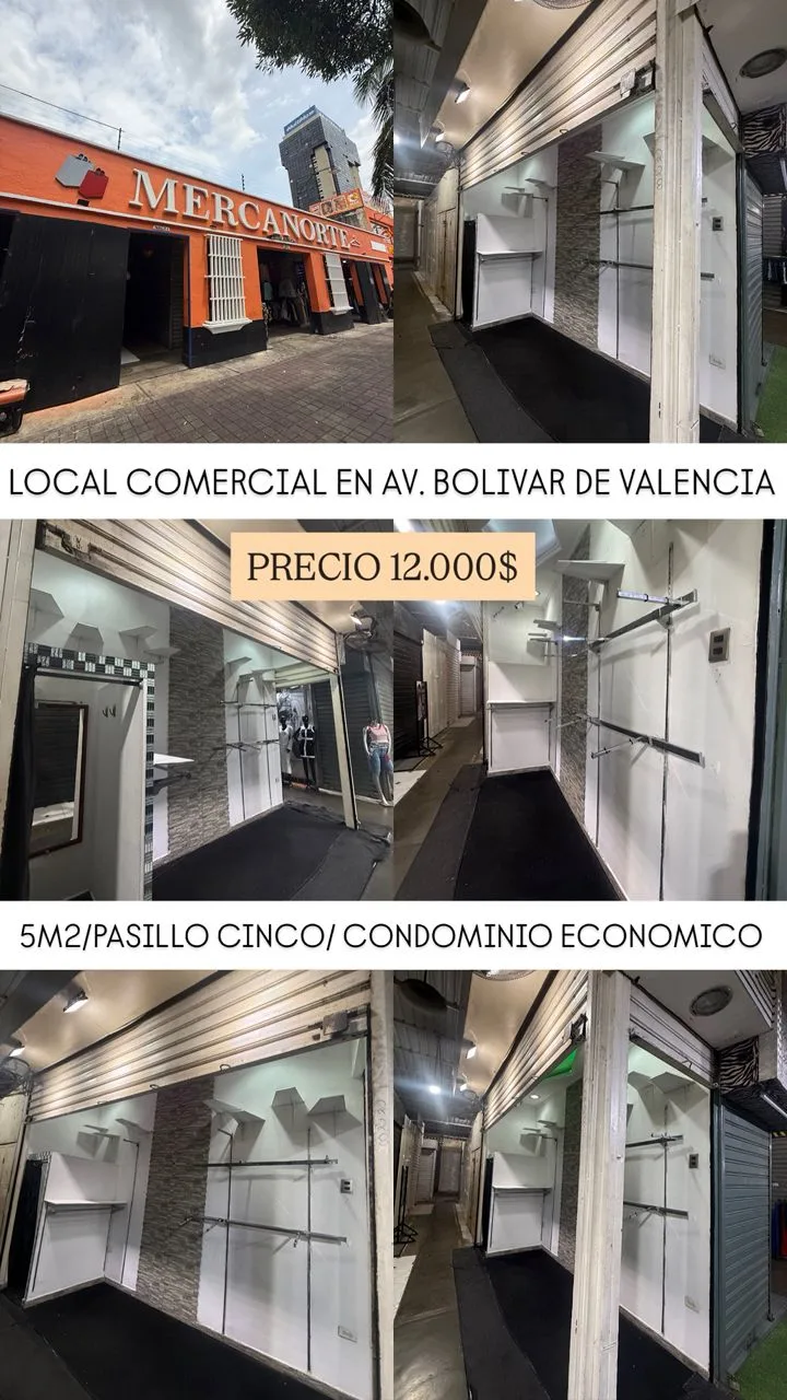 Local en Venta en Mercanorte Av. Bolivar de Valencia 5m² — USD 12,000