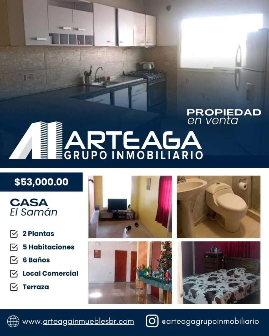 Casa en Venta en El Saman, Guacara, Edo. Carabobo — 5 hab — USD 53,000