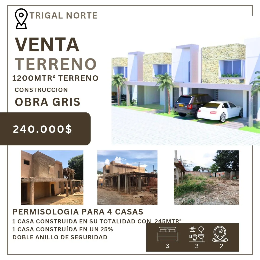 Terreno en Venta en Las Clavellinas, Trigal Norte — 3 hab 1200m² — USD 240,000