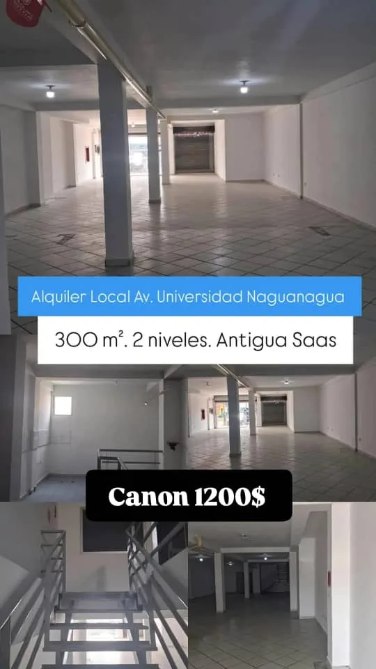 Local en Alquiler en Av. Universidad Naguanagua 300m² — USD 1,200