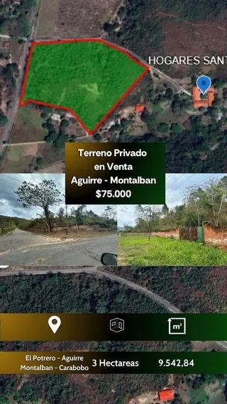 Terreno en Aguirre - Montalban - Carabobo