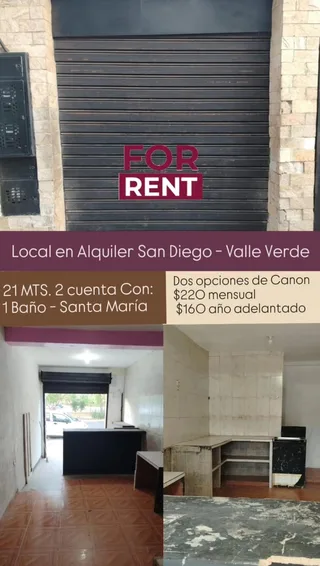 Local en San Diego - Sector Valle Verde