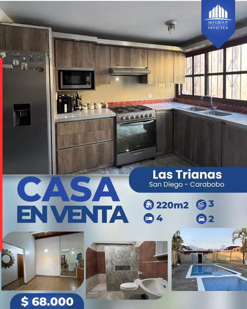 Casa en Venta en Las Trianas, Pueblo de san Diego — 4 hab 220m² — USD 68,000