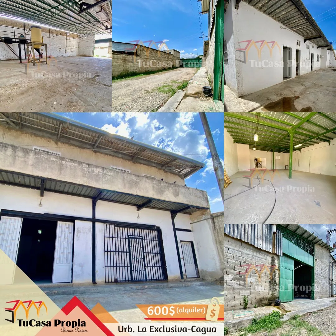 Galpón en Alquiler en Urb. La Exclusiva, Cagua, estado Aragua — 2 hab 500m² — USD 600