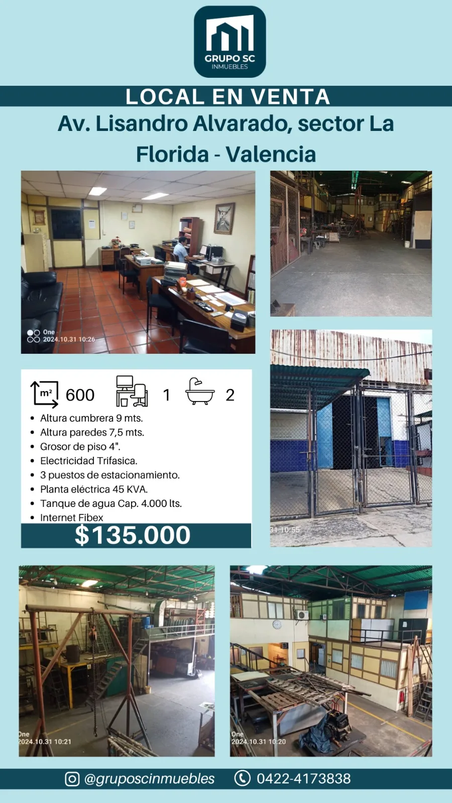 Local en Venta en Urb La Florida, Av. Lisandro Alvarado, sector La Florida - Valencia — 1 hab 600m² — USD 135,000