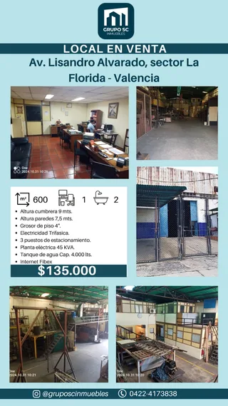 Local en Urb La Florida, Av. Lisandro Alvarado, sector La Florida - Valencia
