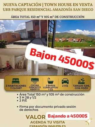 Townhouse en URB PARQUE RESIDENCIAL AMAZONÍA SAN DIEGO