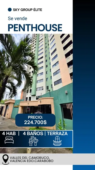 Penthouse en Res. Puerto Alegre en Valles de Camoruco